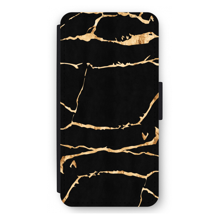 Gouden marmer: iPhone 12 Pro Max Flip Hoesje