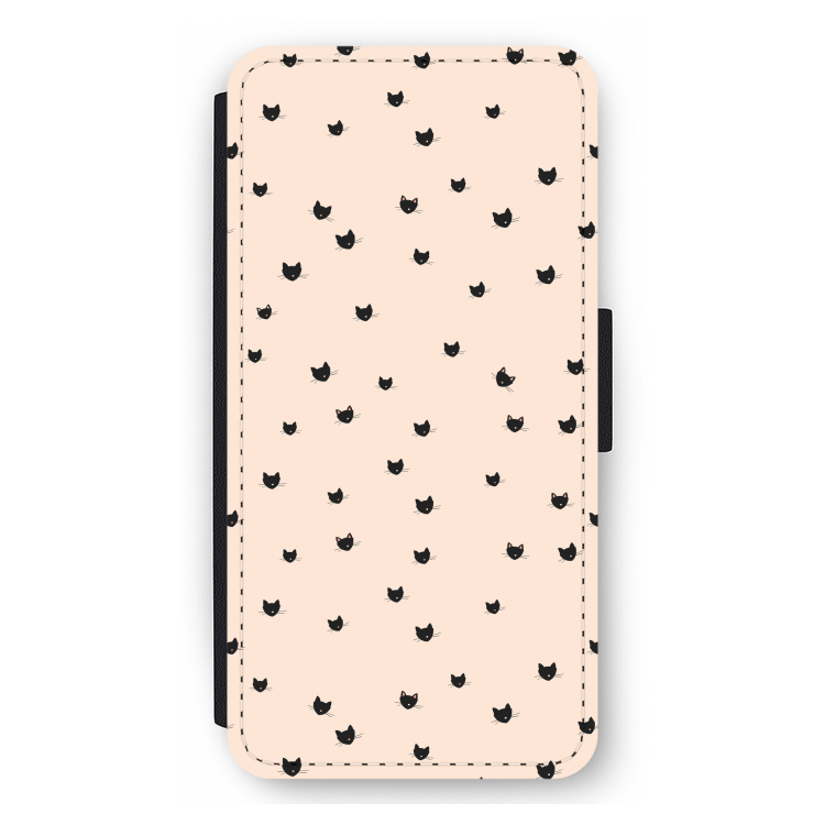 Kleine kattenkopjes: iPhone 12 Pro Max Flip Hoesje