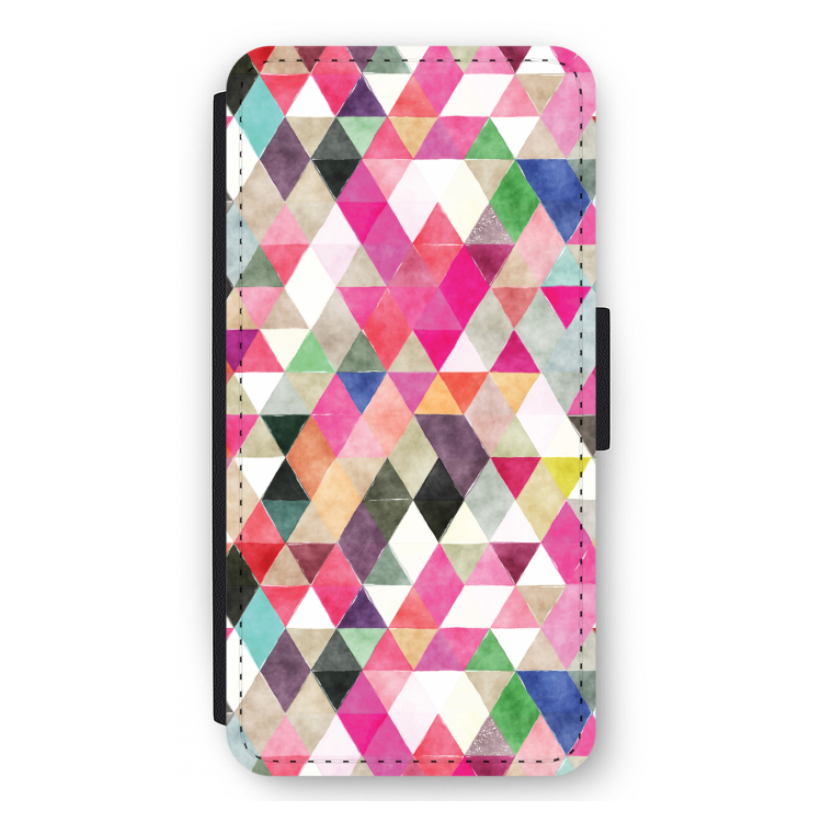 Gekleurde driehoekjes: iPhone 12 Pro Max Flip Hoesje