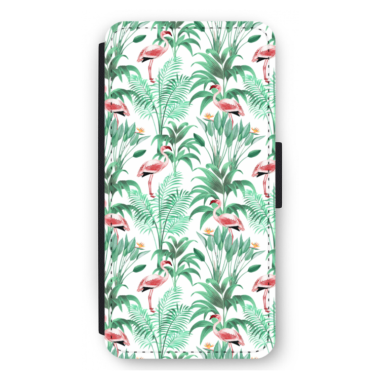 Flamingo bladeren: iPhone 12 Pro Max Flip Hoesje