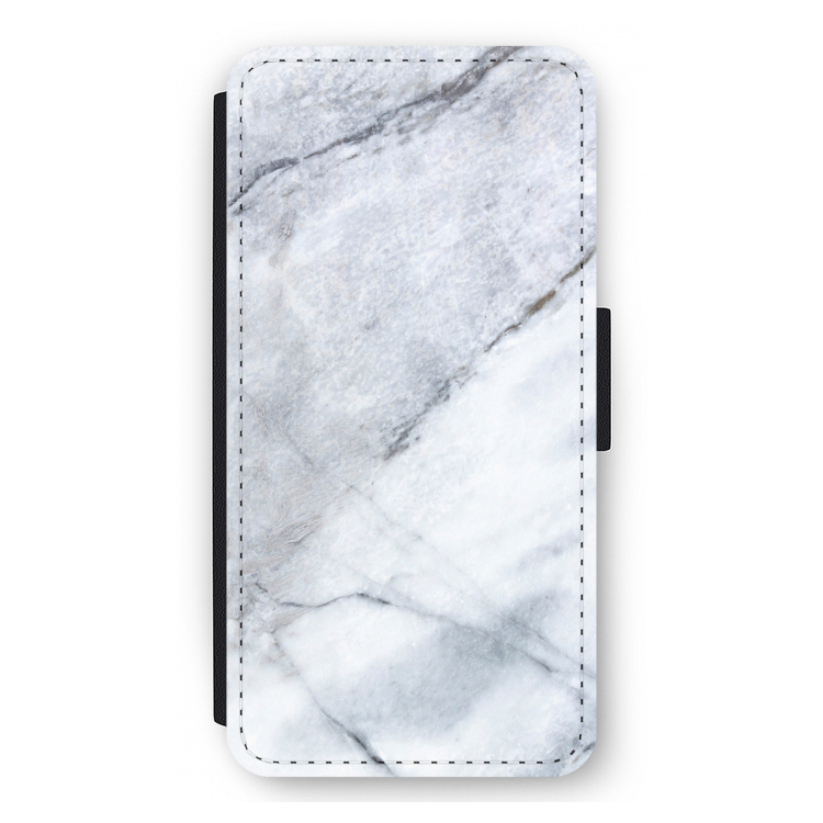 Witte marmer: iPhone 12 Pro Max Flip Hoesje