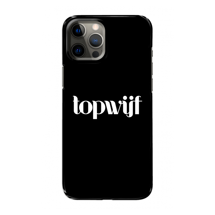 Topwijf Zwart: Volledig geprint iPhone 12 Pro Max Hoesje