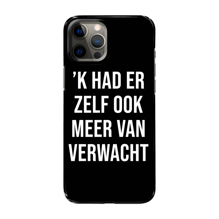 Meer verwacht - Zwart: Volledig geprint iPhone 12 Pro Max Hoesje