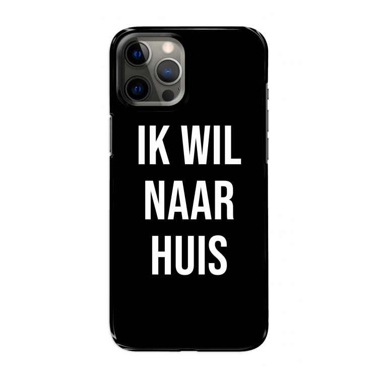 Ik wil naar huis - Zwart: Volledig geprint iPhone 12 Pro Max Hoesje