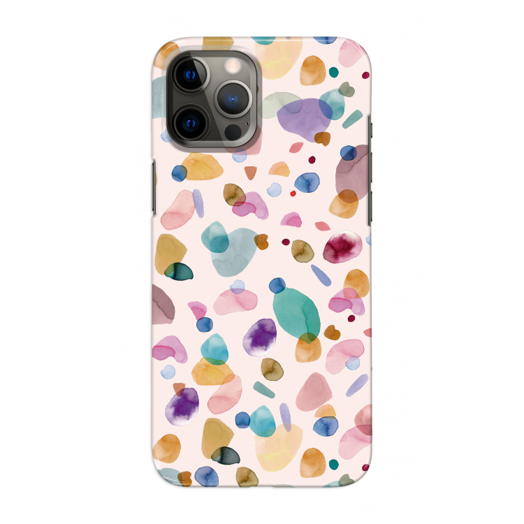 Terrazzo Memphis Pink: Volledig geprint iPhone 12 Pro Max Hoesje