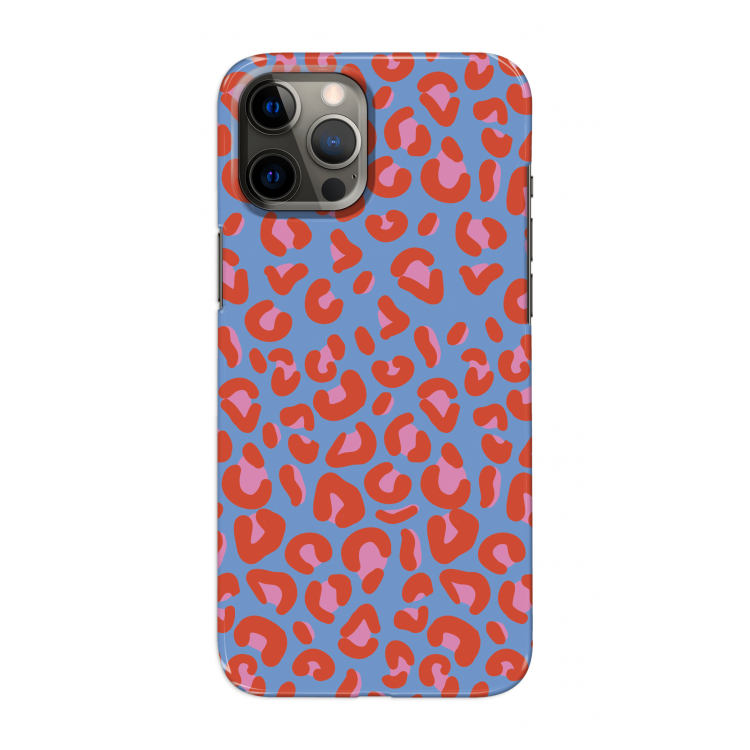 Leopard blue: Volledig geprint iPhone 12 Pro Max Hoesje