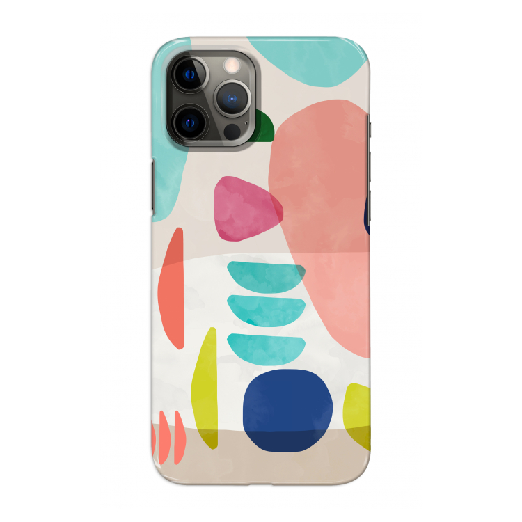 Bold Rounded Shapes: Volledig geprint iPhone 12 Pro Max Hoesje