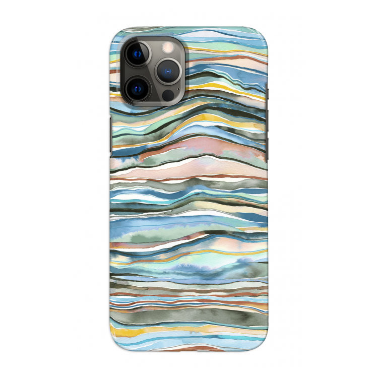 Watercolor Agate: Volledig geprint iPhone 12 Pro Max Hoesje