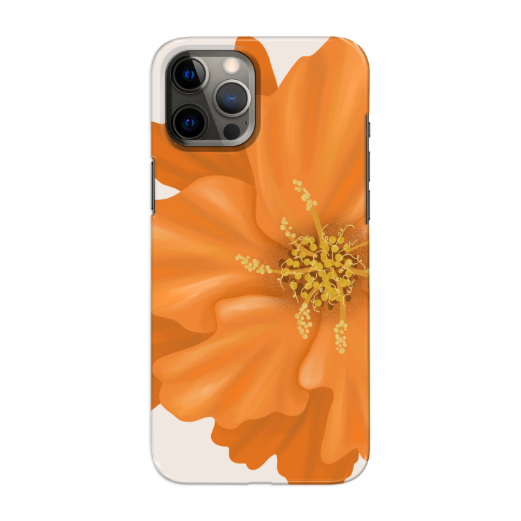 Orange Ellila flower: Volledig geprint iPhone 12 Pro Max Hoesje