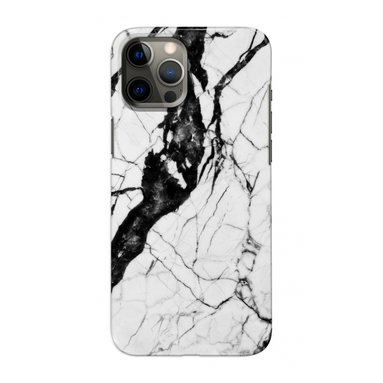 Witte marmer 2: Volledig geprint iPhone 12 Pro Max Hoesje