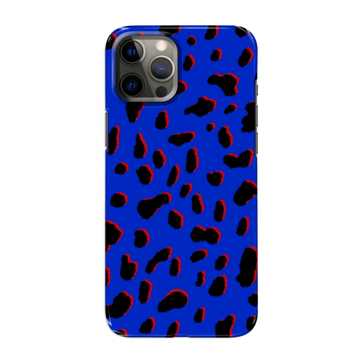 Blue Leopard: Volledig geprint iPhone 12 Pro Max Hoesje