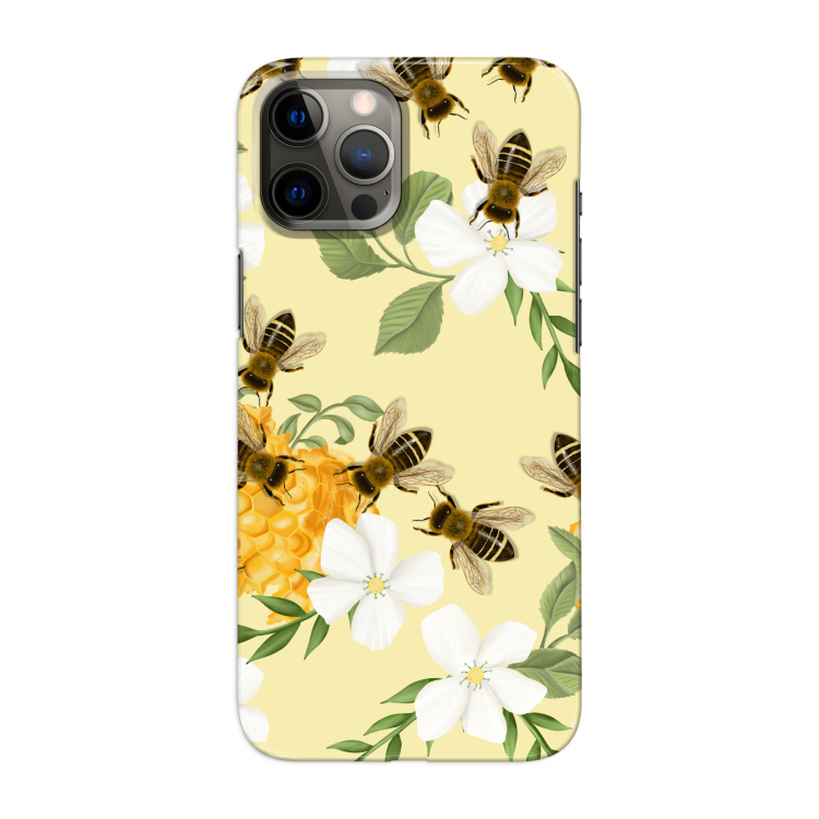 No flowers without bees: Volledig geprint iPhone 12 Pro Max Hoesje