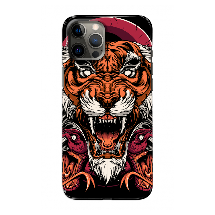 Tiger and Rattlesnakes: Volledig geprint iPhone 12 Pro Max Hoesje