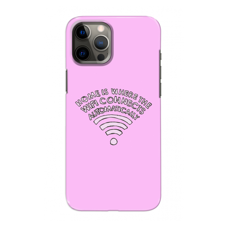 Home Is Where The Wifi Is: Volledig geprint iPhone 12 Pro Max Hoesje