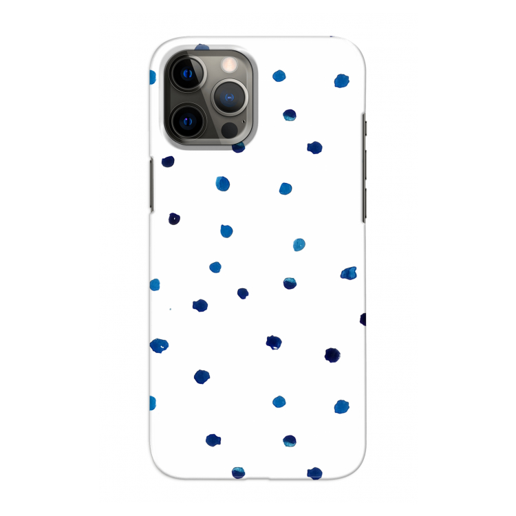 Blauwe stippen: Volledig geprint iPhone 12 Pro Max Hoesje