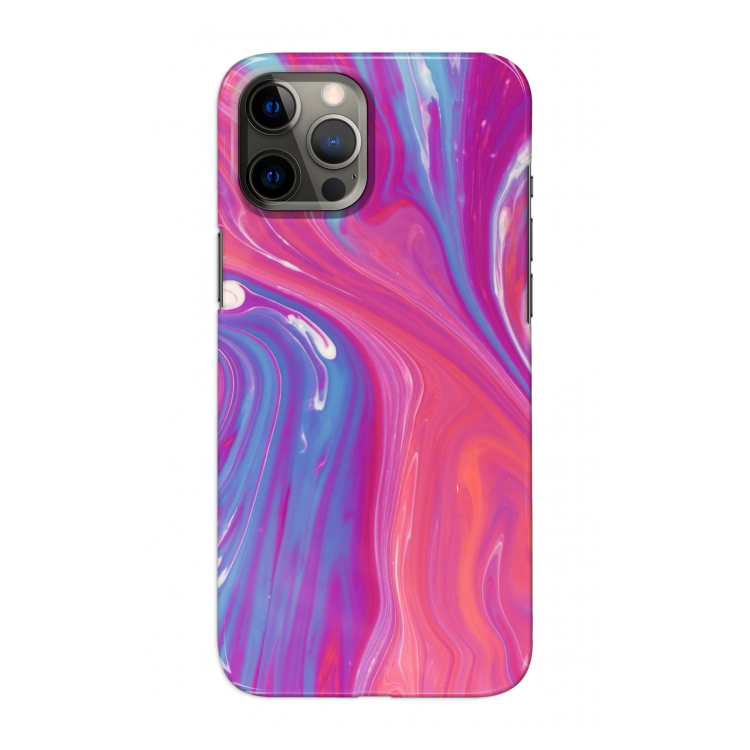 Paarse stroom: Volledig geprint iPhone 12 Pro Max Hoesje
