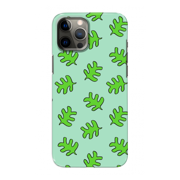 Groene blaadjes: Volledig geprint iPhone 12 Pro Max Hoesje