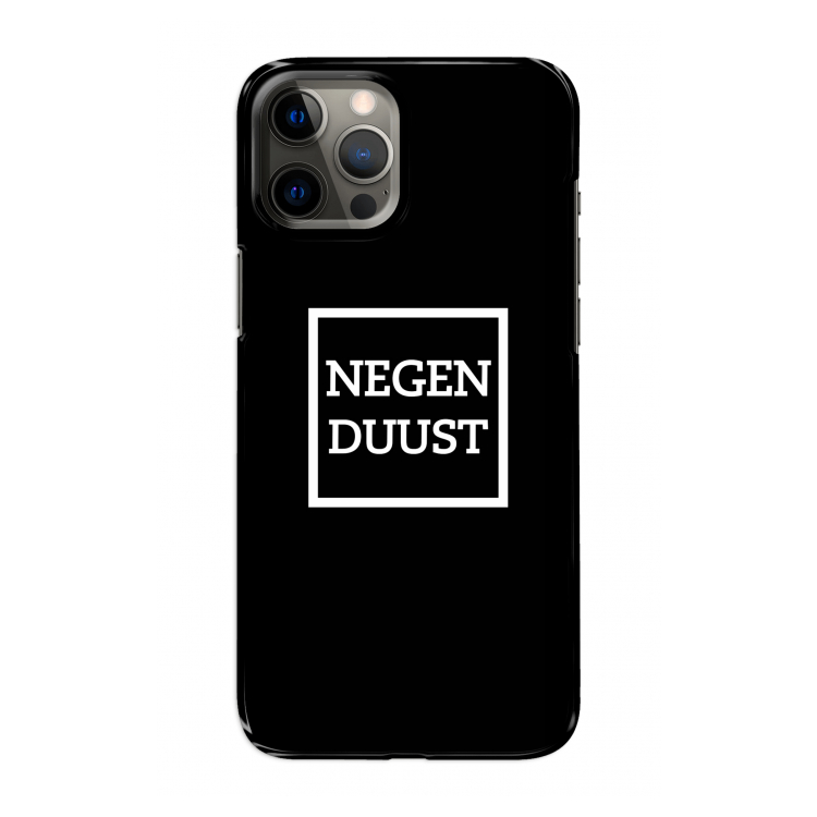 Negenduust black: Volledig geprint iPhone 12 Pro Max Hoesje