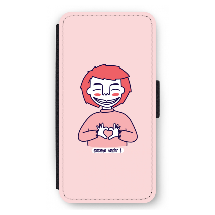 Hartje: iPhone 12 Pro Max Flip Hoesje