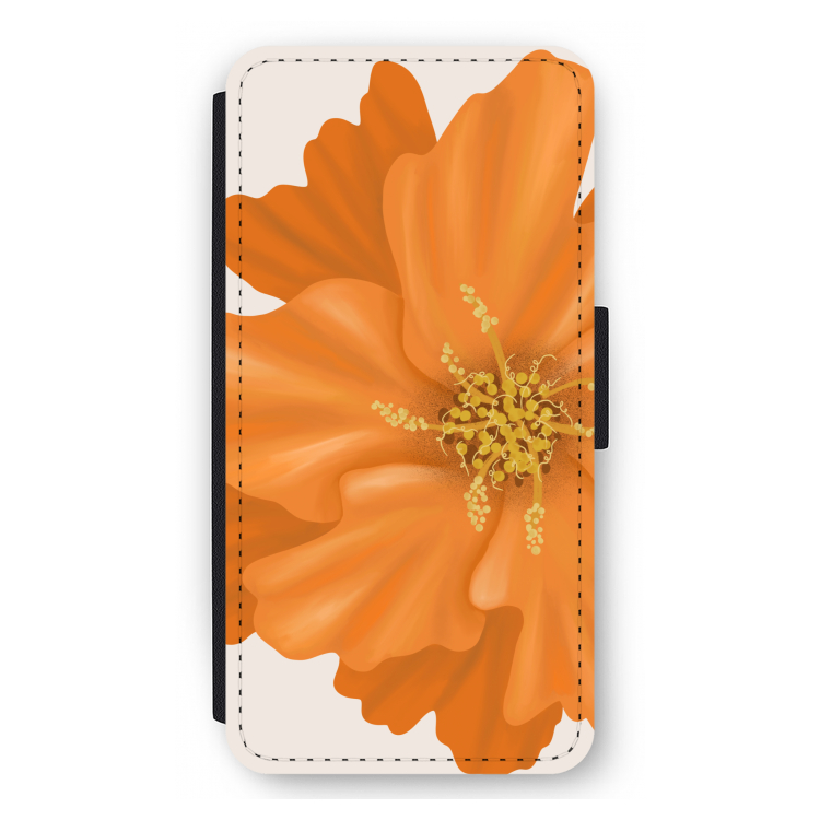 Orange Ellila flower: iPhone 12 Pro Max Flip Hoesje