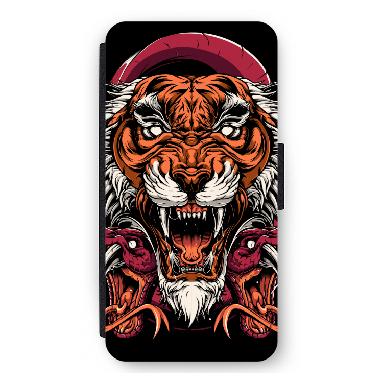 Tiger and Rattlesnakes: iPhone 12 Pro Max Flip Hoesje