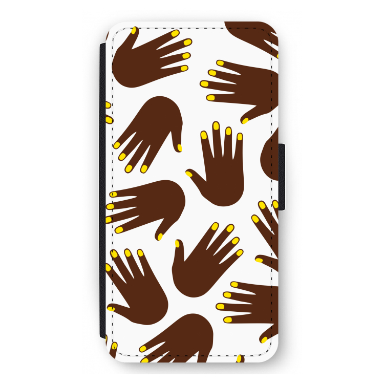Hands dark: iPhone 12 Pro Max Flip Hoesje