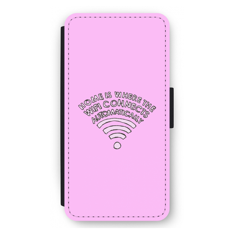Home Is Where The Wifi Is: iPhone 12 Pro Max Flip Hoesje