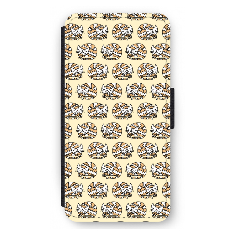 Slapende poes: iPhone 12 Pro Max Flip Hoesje