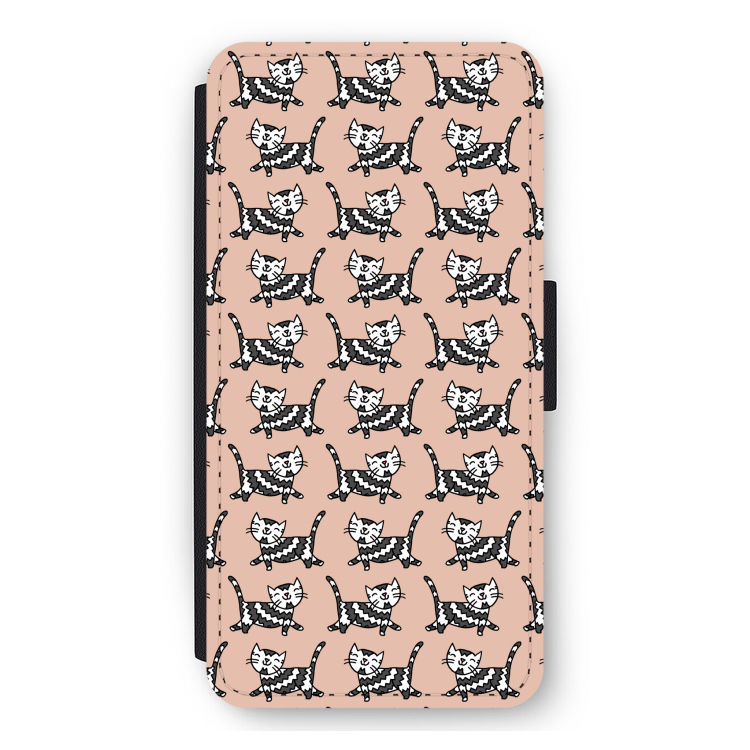 Zwarte poes: iPhone 12 Pro Max Flip Hoesje