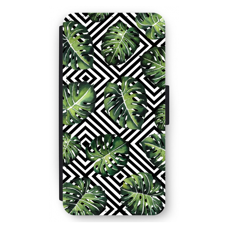 Geometrische jungle: iPhone 12 Pro Max Flip Hoesje