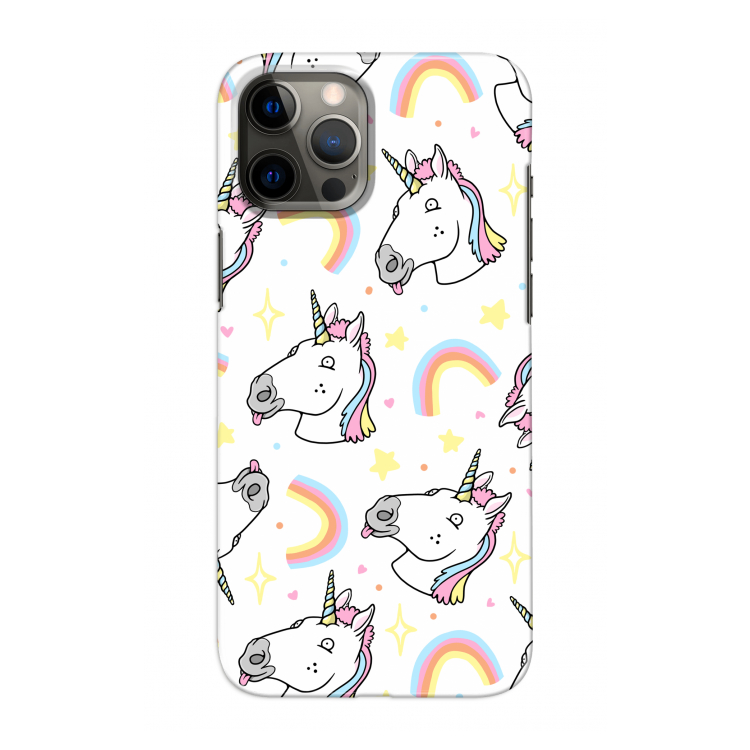 Rainbow Unicorn: Volledig geprint iPhone 12 Pro Max Hoesje