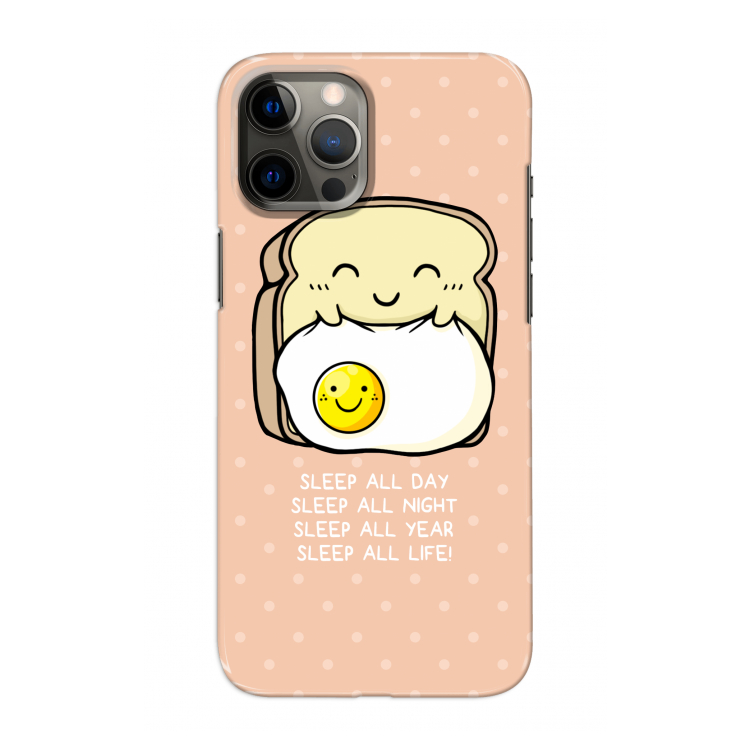 Sleep All Day: Volledig geprint iPhone 12 Pro Max Hoesje