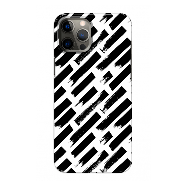 Zwarte vegen: Volledig geprint iPhone 12 Pro Max Hoesje