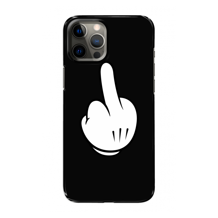 Middle finger black: Volledig geprint iPhone 12 Pro Max Hoesje