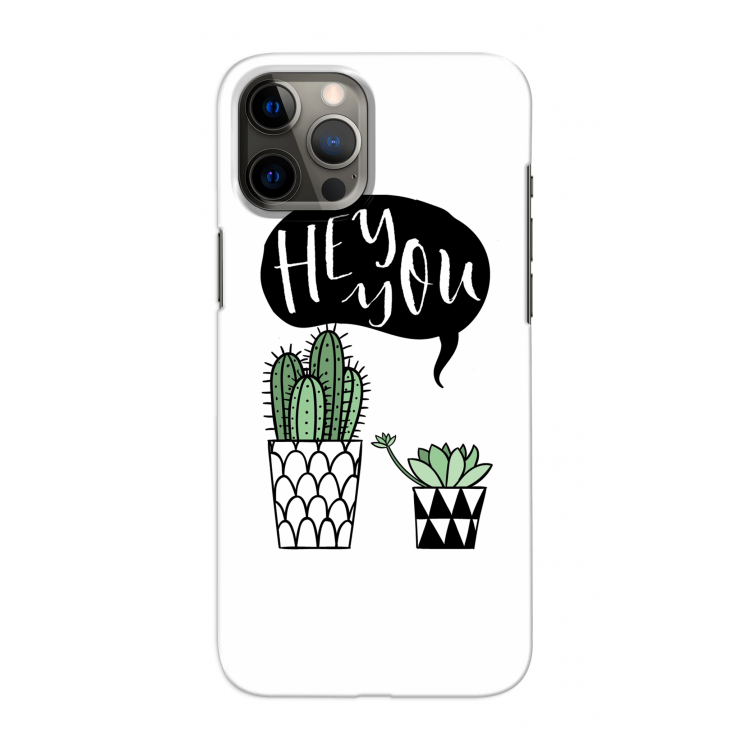 Hey you cactus: Volledig geprint iPhone 12 Pro Max Hoesje
