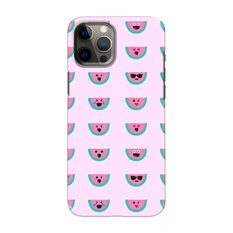 Smiley watermeloenprint: Volledig geprint iPhone 12 Pro Max Hoesje