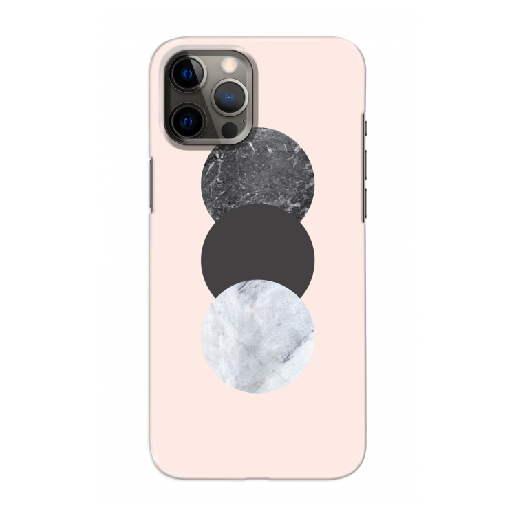 Marmeren cirkels: Volledig geprint iPhone 12 Pro Max Hoesje