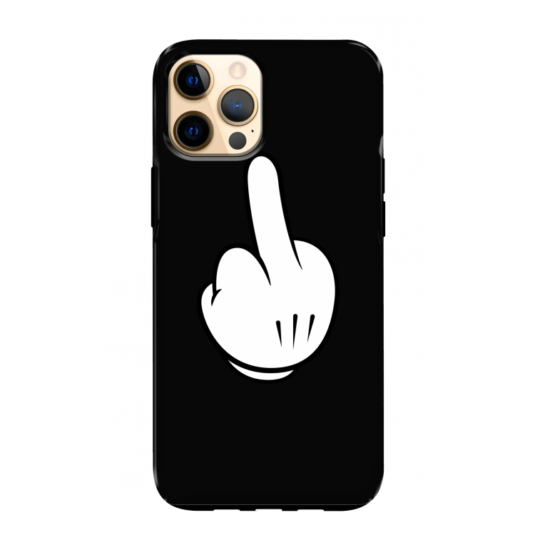 Middle finger black: iPhone 12 Pro Max Tough Case