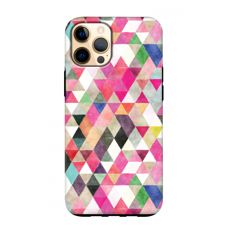 Gekleurde driehoekjes: iPhone 12 Pro Max Tough Case