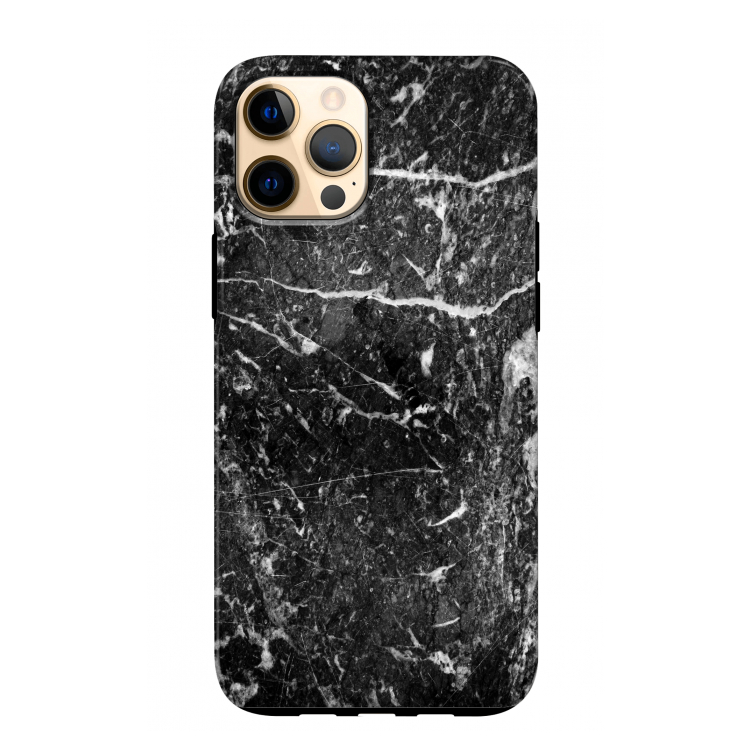Zwart marmer: iPhone 12 Pro Max Tough Case