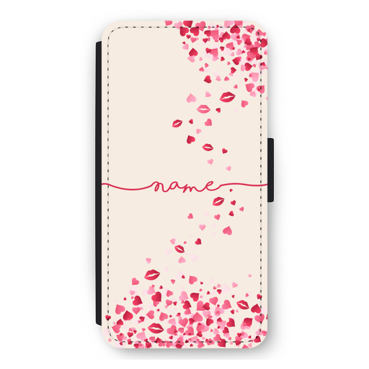 Hartjes en kusjes: iPhone 12 Pro Max Flip Hoesje