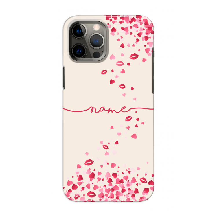 Hartjes en kusjes: Volledig geprint iPhone 12 Pro Max Hoesje