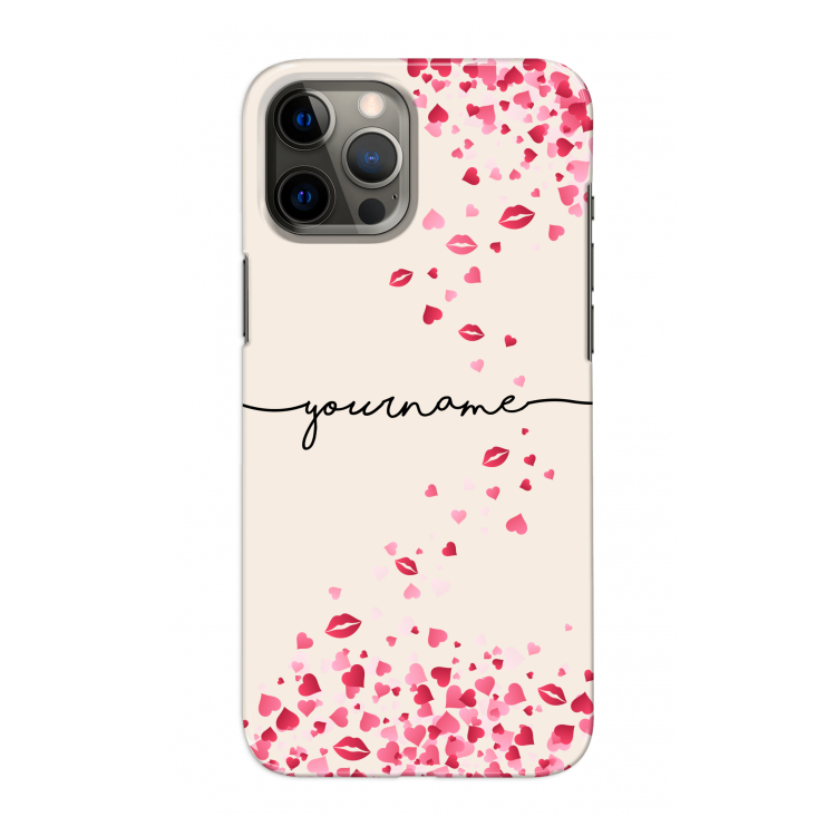 Hartjes en kusjes: Volledig geprint iPhone 12 Pro Max Hoesje