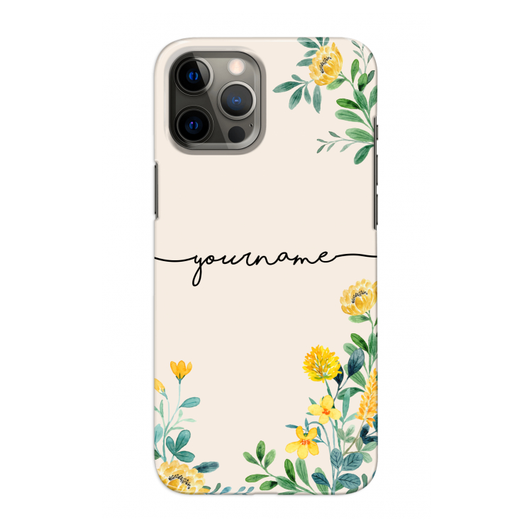 Gele bloemen: Volledig geprint iPhone 12 Pro Max Hoesje