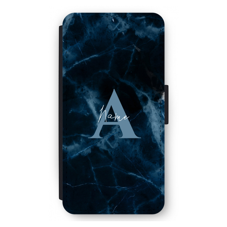 Midnight Marble: iPhone 12 Pro Max Flip Hoesje