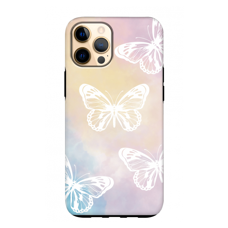 White butterfly: iPhone 12 Pro Max Tough Case