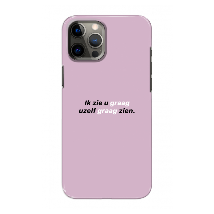uzelf graag zien: Volledig geprint iPhone 12 Pro Max Hoesje
