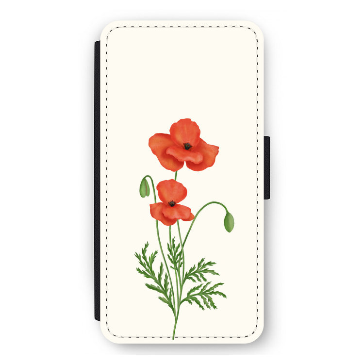 Red poppy: iPhone 12 Pro Max Flip Hoesje