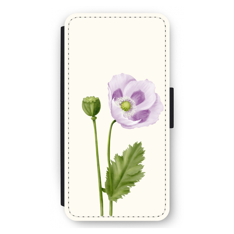 Purple poppy: iPhone 12 Pro Max Flip Hoesje