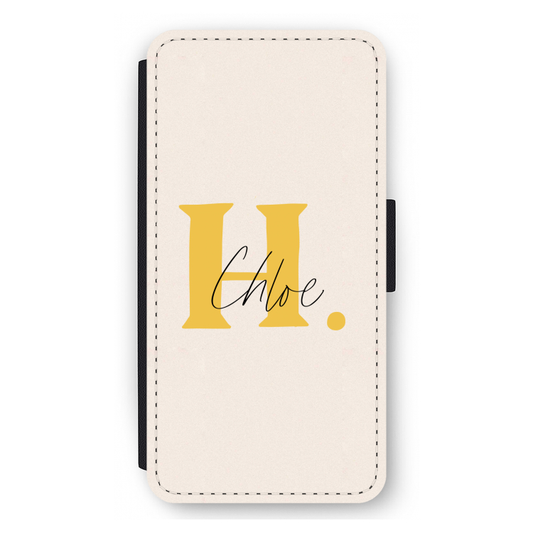 Amber Script: iPhone 12 Pro Max Flip Hoesje